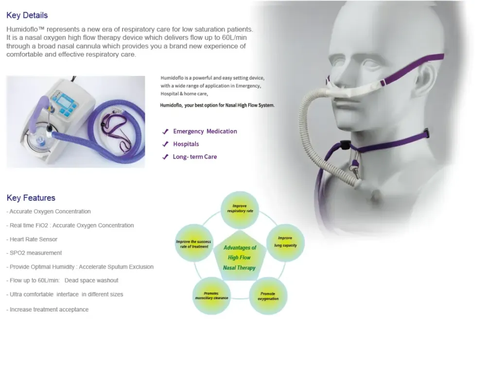 Sistema y dispositivo de terapia de alto flujo